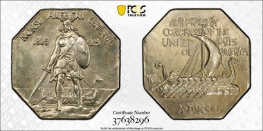 1925 AR Medal Norse American, Thick MS63