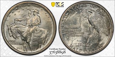 1925 50C Stone Mountain, DDO, FS-101 MS65