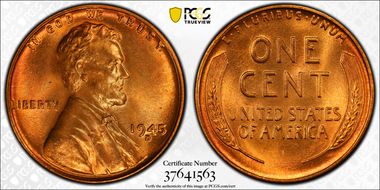 1945-D 1C MS67+ RD