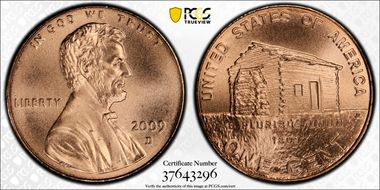 2009-D 1C Lincoln-Early Childhood Satin Finish SP69RD