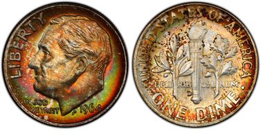 1964-D 10C MS67FB