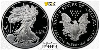 2004-W $1 Silver Eagle PR70DCAM