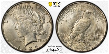 1934-S $1 MS61