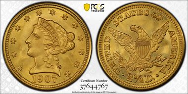 1907 $2.50 MS66