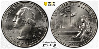 2019-W 25C American Memorial NP MS67