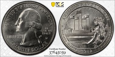 2019-W 25C American Memorial NP MS66+