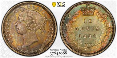 1886 10C Small 6/6 MS63