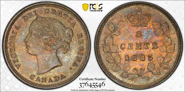 1885/5 5C Large 5 MS64