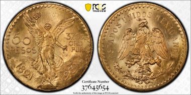 1931 50 Peso KM-481  Au MS64
