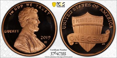 2019-W 1C Shield PR69DCAM