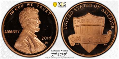 2019-W 1C Shield PR69DCAM