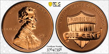 2019-W 1C Shield - Reverse Proof PR69RD