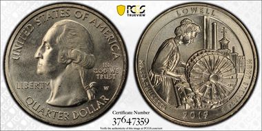 2019-W 25C Lowell NP Early Find MS64