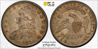 1832 50C Small Letters MS63