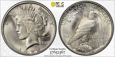 1922-D $1 MS66+