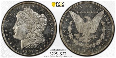 1891-CC $1 MS63DMPL