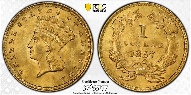 PCGS Certificate Verification Coin Details for Cert #37655177