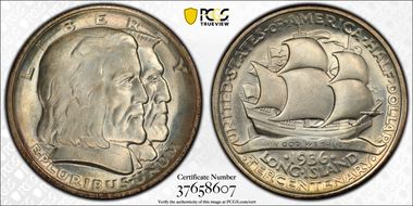 1936 50C Long Island MS66