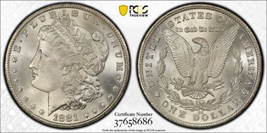 1881-CC $1 MS66+ 