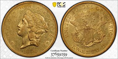 1850 $20 AU55