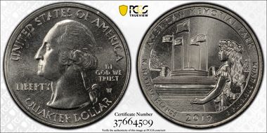 2019-W 25C American Memorial NP Early Find MS66