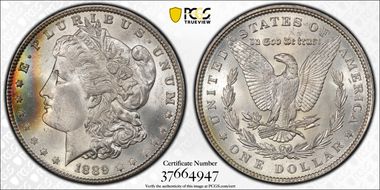 1889 $1 VAM 18 Doubled Ear MS66+