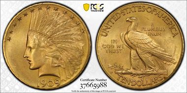 1909-S $10 MS64