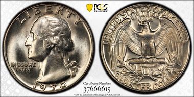 1970-D 25C MS66