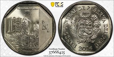 2014 N Sol Catedral de Lima MS67