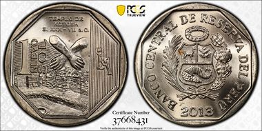 2013 N Sol Templo de Kotosh MS67