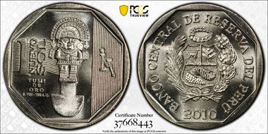 2010 N Sol Tumi de Oro MS67