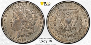 1899-O $1 Micro O AU55