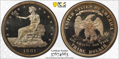 1881 T$1 Trade PR64CAM