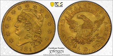 1813 $5 MS64