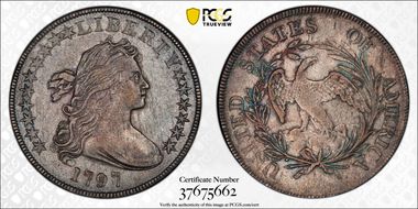 1797 $1 BB-71, 10x6 Stars AU50