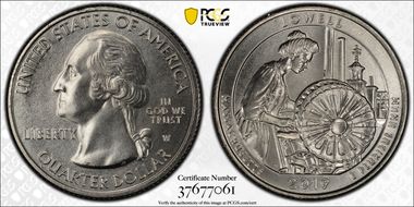 2019-W 25C Lowell NP Early Find MS66