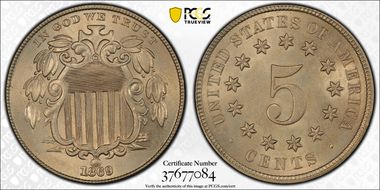 1869 5C MS64