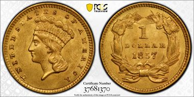 1857 G$1 MS63