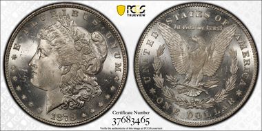 1878 7TF $1 Reverse of 1878 MS64+