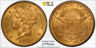 1879-S $20 MS60