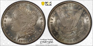 1880-CC $1 8/Low 7 MS64