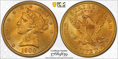 1900 $5 MS65