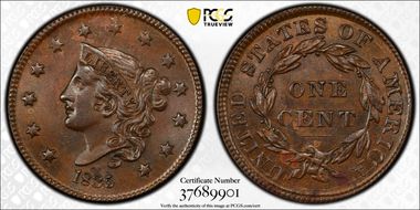 1835 1C Head of 1836 MS63BN