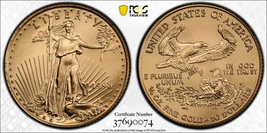 1998 $10 Gold Eagle MS70