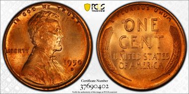 1950-D 1C MS66RD