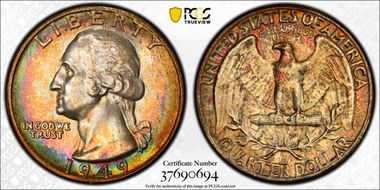 1949 25C MS67+