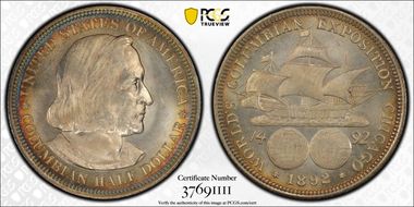 1892 50C Columbian MS67