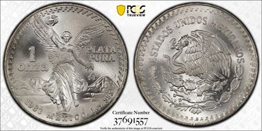 1983-Mo Onza Libertad Ag MS67