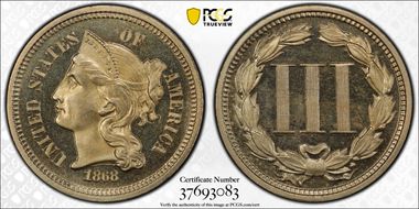 1868 3CN PR67CAM