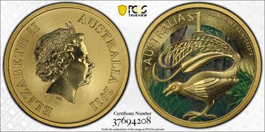 2011-P $1 Gondwana Rainforests MS69